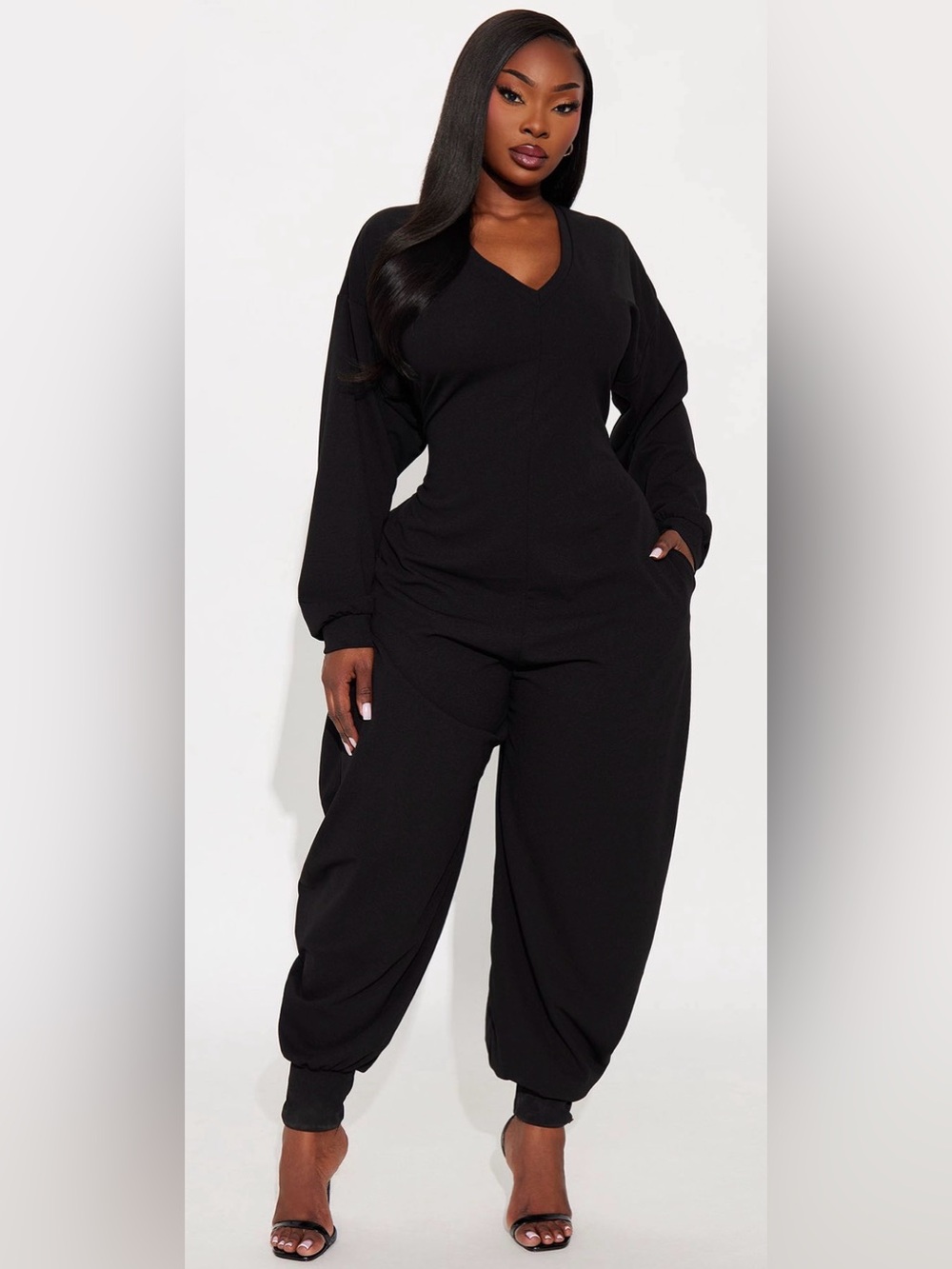 Let’s Chill Barrel Leg - V-Neck Jumpsuit